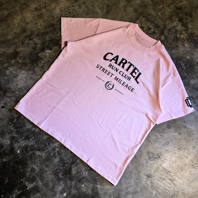 Run Club Street Mileage - Pastel Pink