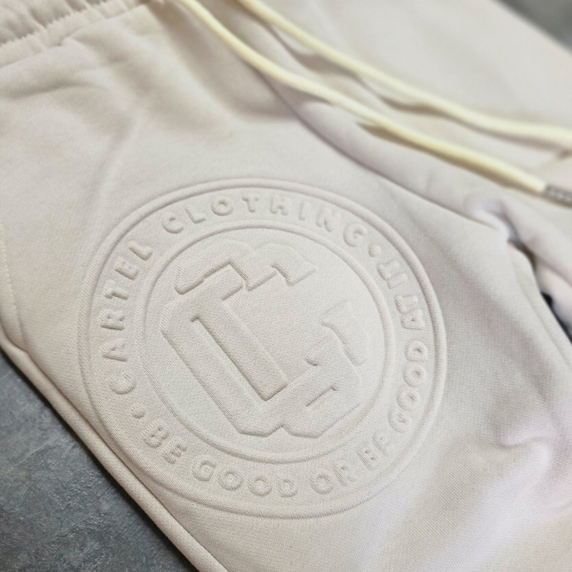 Monogram Embossed Track Pants Kids - Stone